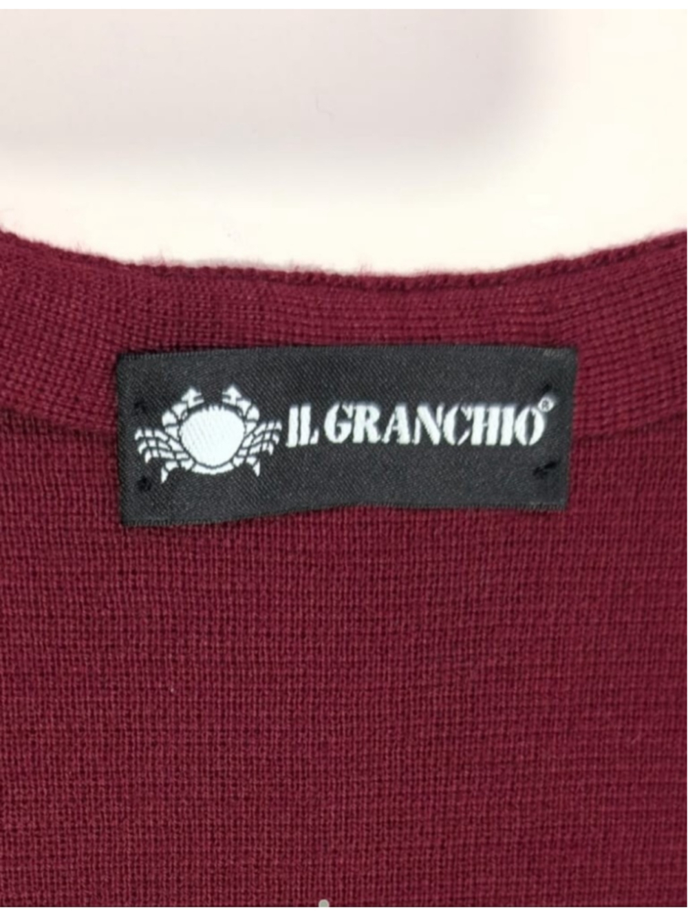 Il Granchio Wool Blend Sweater Vest 54 Burgundy Button Front Knit Waistcoat - Picture 3 of 12